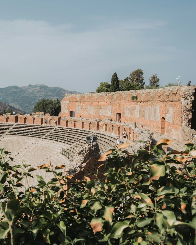 The crumbling walls of Sicily’s Teatro Antico di Taormina.