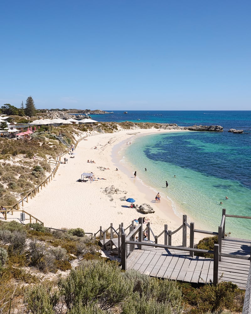 A sunny beach on Rottnest Island.